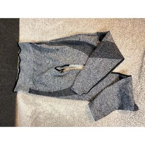 PINK VICTORIA'S SECRET GRAY MARL SEAMLESS LEGGINGS SIZE SMALL